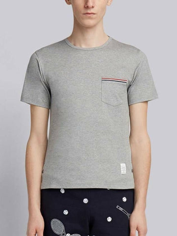 Thom Browne Pocket Trimming Medium Weight Jersey Cotton Short Sleeve T-shirt MJS010A 01454 055 133044881