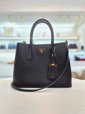 PRADA サフィアーノ ダブル トート兼ショルダーバッグ 1BG775 156043765