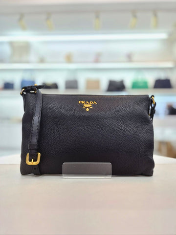 PRADA Vitello Daino Leder Schulter- und Crossbody-Tasche 1BH050 156044632