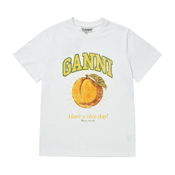 GANNI T3529 151 ピーチ リラックス レディース Tシャツ 139811610