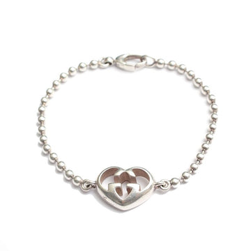Gucci 925 Silver GG Heart Bracelet 156045240