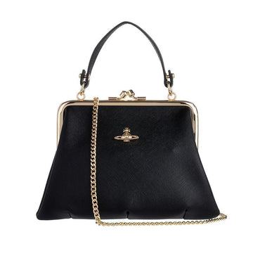 VIVIENNE WESTWOOD グラニサピアーノフレームパールチェーントートバッグ 4B010007W S0021 N402 133114631