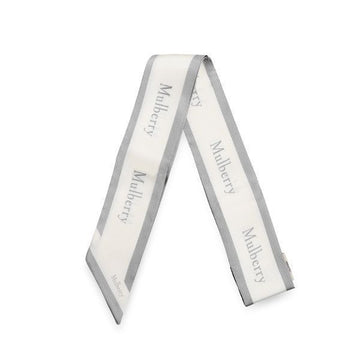 Mulberry Scarf Logo Border Skinny Twilly 56714484