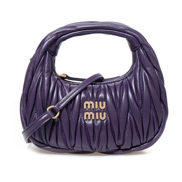 MIU MIU マテラッセ ナッパレザー ホーボー ミニバッグ 5BP078-N88-F0030 65544711
