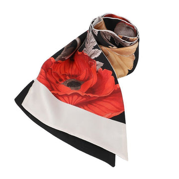 Salvatore Ferragamo Poppy Print Silk Scarf 32-0839-03 771395 76067561