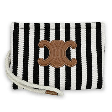 CELINE Clutch Bags mit gestreiftem Riemen (Schwarz/Weiß) 10M552GDP 38AW 122246859