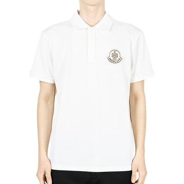 MONCLER モンクレール メンズ ロゴパッチ ライン PK半袖(ホワイト) 8A00001 89A16 034 127540260