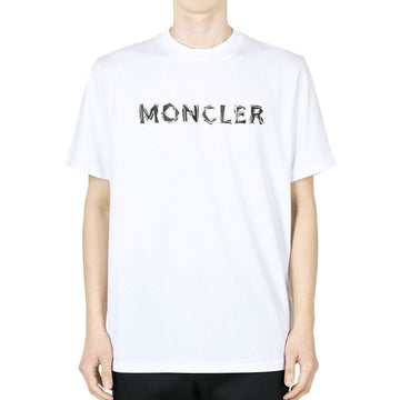 MONCLER モンクレール メンズ レタリング ロゴ プリンティング 半袖 (ホワイト) 8C00052 89AJS 00A 129248800