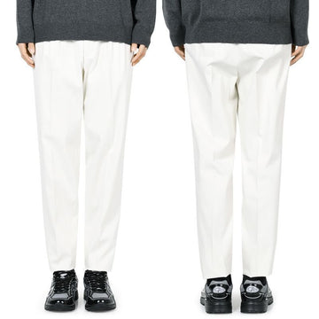 Loro Piana Men's Pleated Cotton Trousers (White) FAP3455 A0DV 129920413
