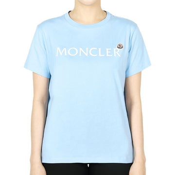 MONCLER Kinder Lettering Logo Wappen Kurzarm (Sky) 8C00015 89AFV 71P 12,14A 131312643