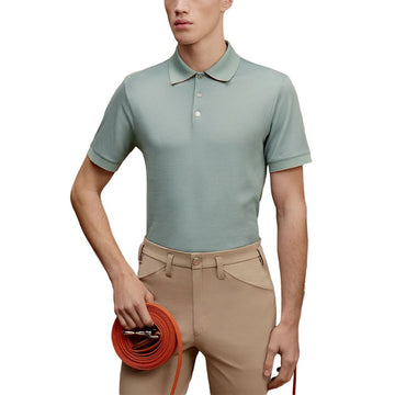 Hermes Men's Double Jeu Technical Polo Shirt H800271E 19L 156050793