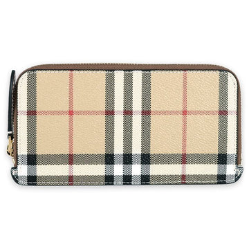 Burberry Women's Checked Zip Leather Long Wallet 8073978 132249973