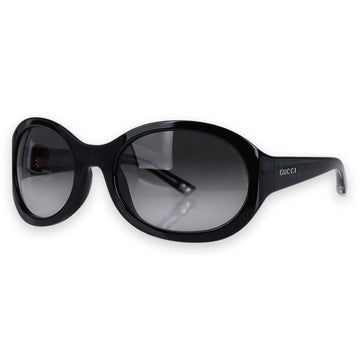 GUCCI Glänzende Acetat Runde Sonnenbrille (Schwarz) 831871 J0740 1012 136058249
