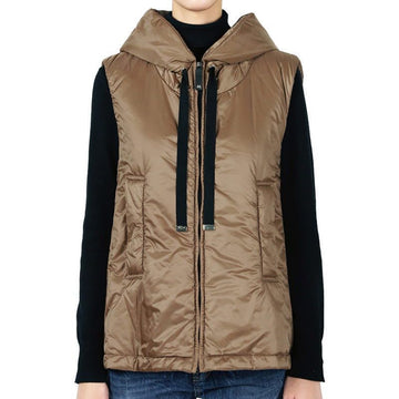 MaxMara The Cube Green Go Hooded Padding Vest (Camel) 2529296024600 051 141751091