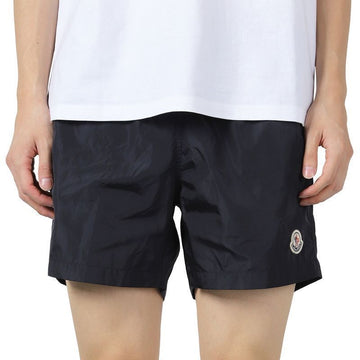 Moncler Men's Logo Patch Tape Trim Swim Shorts (Navy) 2C00006 53326 743 142702862