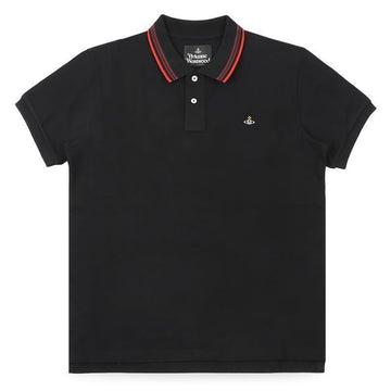 VIVIENNE WESTWOOD Männer Classic PK Kurzarm mit Logo-Patch (Schwarz) 2H01000U J00AU N401 151461834