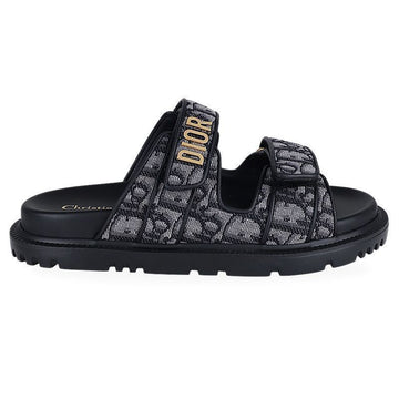 Dior Women's Jacquard Fabric Sandals Slippers (Black) KCO264OLF 27G 151914497