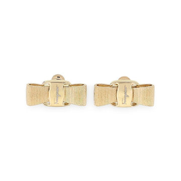 SALVATORE FERRAGAMO 女性用バラボウイヤリング(ゴールド) 760546 998984 152823597