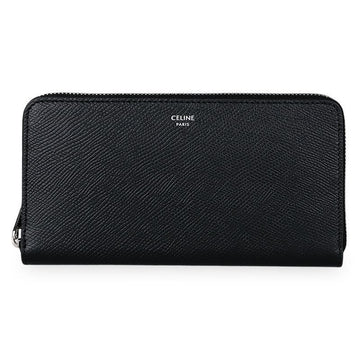 Celine Grained Large Zip Around Wallet (Black) 10B553BEL 38SI 153459134
