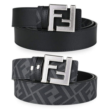 Fendi Men's Reversible FF Buckle Belt (Black/Gray) 7C0553 AVV7 F0GXN 153842622