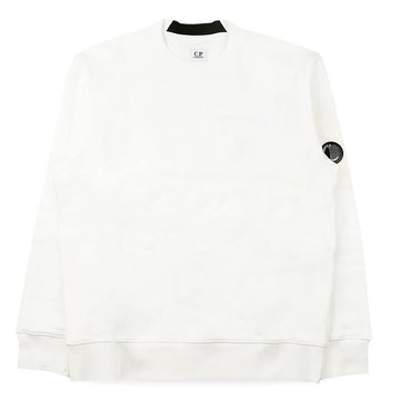CP Company Men's Lens Neck Logo Sweatshirt (Ivory) 005086W 103 154316573