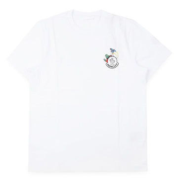 MONCLER Herren Space Monduck Baumwoll T-Shirt (Weiß) 8C00065 89AUG 00A 154835686