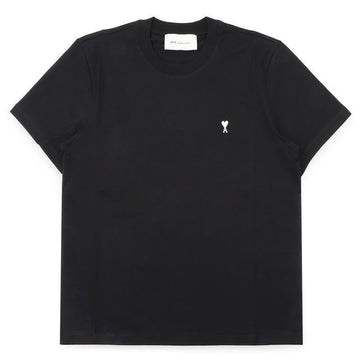 AMI Herrliche Baumwolle Kurzarm mit kleinem Herzlogo (Schwarz) HTS346 724 045 156040439