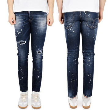 Dsquared2 23 S/S DQ Male White Painting Distressed Skater Jeans S74LB1232 54759665