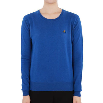 Vivienne Westwood 23 F/W Women's ORB Logo Embroidered Knit (Blue) 1803002S Y0010 K401 56651575