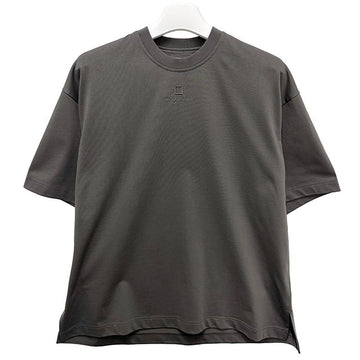 WOOYOUNGMI Besticktes Logo Baumwoll Oversized T-Shirt Grau 156051075