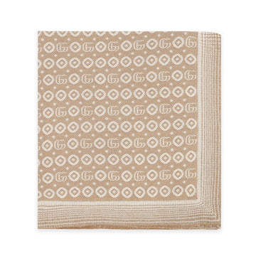Gucci Kids GG Geometric Cotton Blanket (Beige) 769570 3K111 9678 72419413