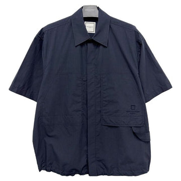 Wooyoungmi Cotton Short Sleeve Shirt Navy 156051082