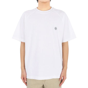 STONE ISLAND Wappen-Patch Baumwoll-Jersey T-Shirt für Herren (Weiß) 801521544 V0001 75678958