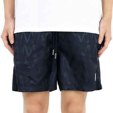 Moncler 24 S/S Men's All Over Logo Swim Pants (Blue) 2C00015 597NM F77 76747643