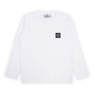 Stone Island Stone Kids Wappen Patch Long Sleeve T-Shirt (White) 811620447 V0001 10,12A 98069725