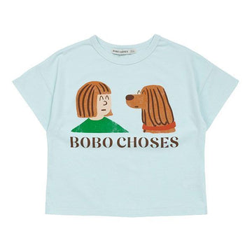 BOBO CHOSES ライトブルー フレンズ イン ア ピクル Tシャツ B126AC011 451 155923897
