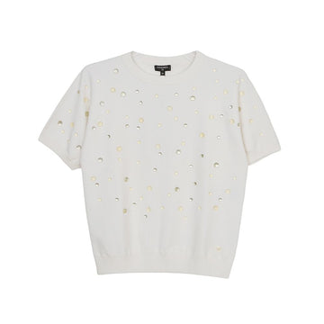 CHANEL Water Drop Short Sleeve Knit Size 36 155627370