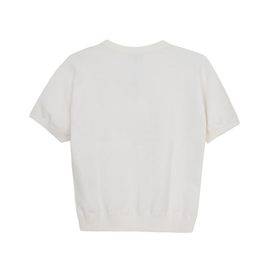 CHANEL Wassertropfen Kurzarm Strickpullover Größe 36 155627370 [P]