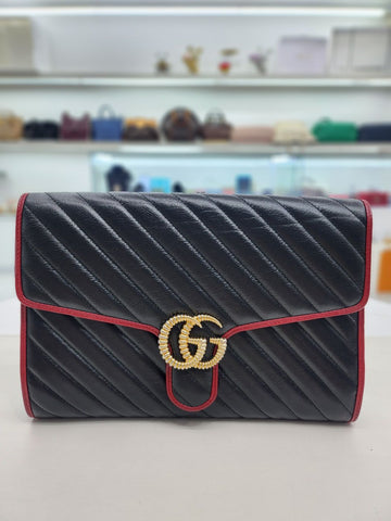 GUCCI Clutch Bag GG Marmont Matelassé 498079 156051901