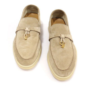 Loro Piana Sandstone Suede Summer Chams Work Women Loafers 35.5 156052117