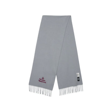 Vivienne Westwood Embroidered Logo Scarf Light Gray 81030007-W00Q7-P403 148680234