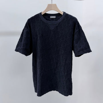Dior Oblique Terry Cotton Short Sleeve T-Shirt White 156060448