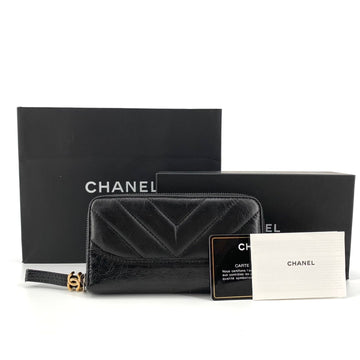 CHANEL Gabrielle Chevron Zipper Wallet 156061296
