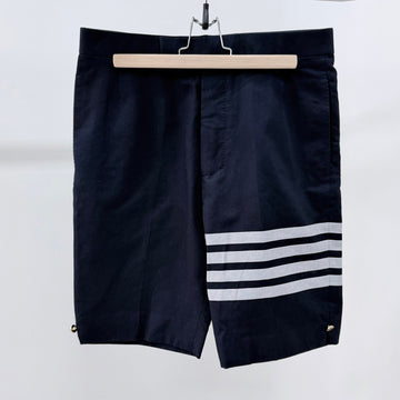 THOM BROWNE Kariertes Baumwollhose Shorts navy 156069181