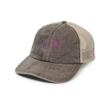 WILD DONKEY FISH SCRIBBLE 6-Panel Vintage Trucker Cap Braun 154050629