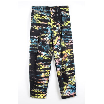LOUIS VUITTON Monogram Tie-Dye Cargo Denim-Hose 34 156101532