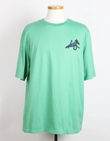 Hermes Horse Leather Patch Short Sleeve T-Shirt Mint Green L(100) 156102205