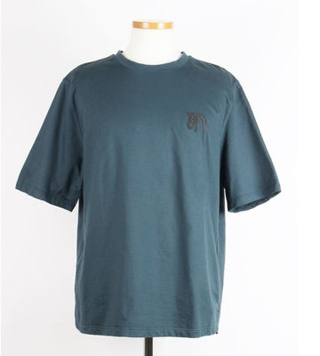 Hermes Horse Leather Patch T-Shirt Turquoise L(100) 156102633