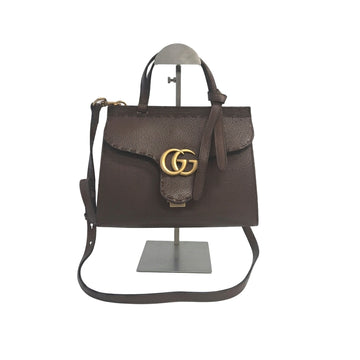 Gucci Brown GG Marmont Leather Small Shoulder Bag 421890 156107452