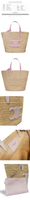 CELINE Klassische Panier Raffa Tote Bag Blush Pink 115802 FF7 25BD 143623522 [P]